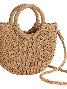 Straw Purses for Women 2026 Summer Crossbody Bags Handmade Woven Purse Summer Be